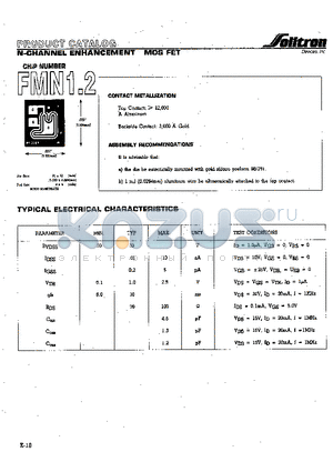 FMN1-2 datasheet - N-CHANNEL ENHANCESMENT MOSFET