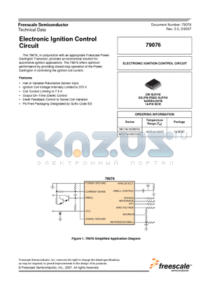 MC79076DW datasheet - Electronic Ignition Control Circuit