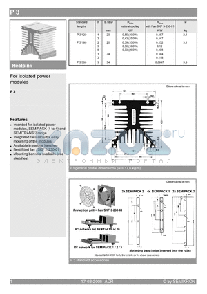 P3/180 datasheet - For isolated power modules