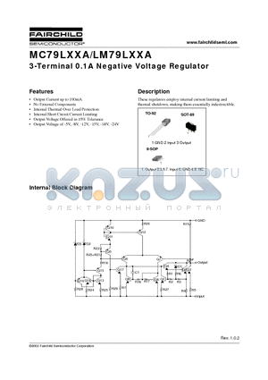 MC79L05 datasheet - 3-Terminal 0.1A Negative Voltage Regulator