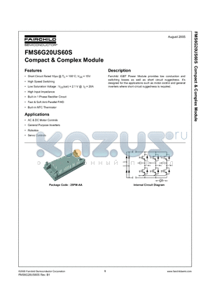 FMS6G20US60S datasheet - Compact & Complex Module