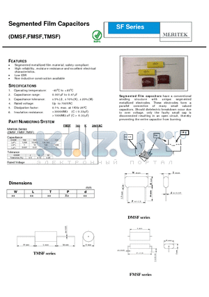 FMSF105M250VAC datasheet - Segmented Film Capacitors