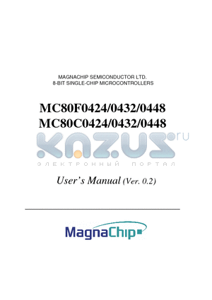 MC80F0432 datasheet - 8-BIT SINGLE-CHIP MICROCONTROLLERS