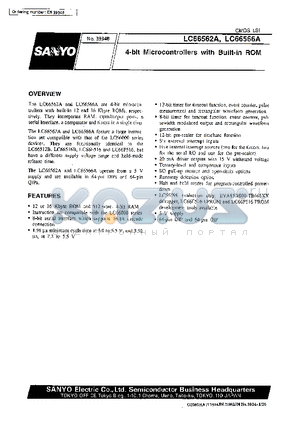 LC66562A datasheet - 4-bit Microcontrollers with Built-in ROM