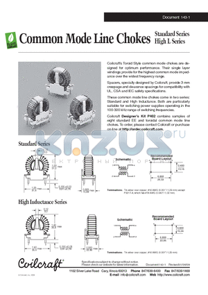 P3215-AL datasheet - Common Mode Line Chokes