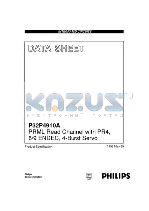 P32P4910A datasheet - PRML Read Channel with PR4, 8/9 ENDEC, 4-Burst Servo