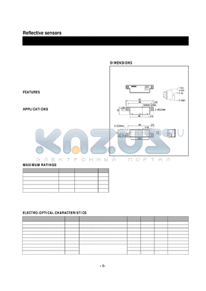 HS-101 datasheet - Reflective sensors