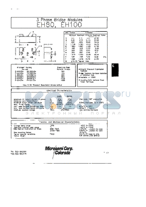 EH8004ZI datasheet - 3 PHASE BRIDGE MODULES