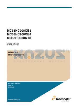 MC908QB8 datasheet - To provide the most up-to-date information, the revision of our documents