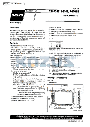 LC74402 datasheet - PIP Controllers