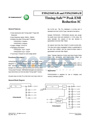 P3P623S05A datasheet - Timing-Safe Peak EMI Reduction IC