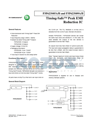 P3P623S09A datasheet - Timing-Safe Peak EMI Reduction IC