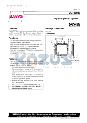 LC7527 datasheet - Graphic Equalizer System