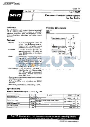 LC7538JM datasheet - Electronic Volume Control System for Car Audio 
