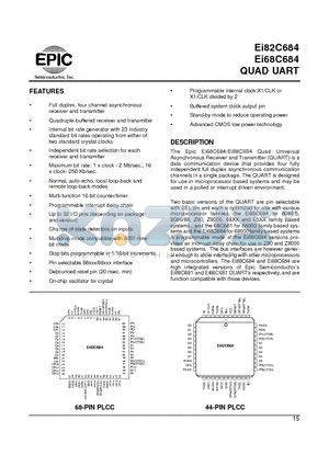 EI82C684 datasheet - QUAD UART