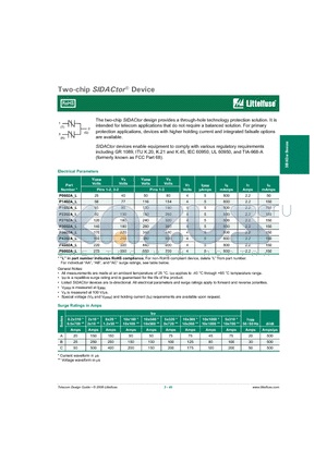 P4202ABL datasheet - Two-chip SIDACtor