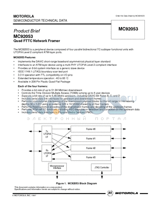 MC92053 datasheet - Quad FTTC Network Framer