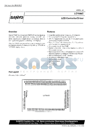 LC7986 datasheet - LCD Controller/Driver