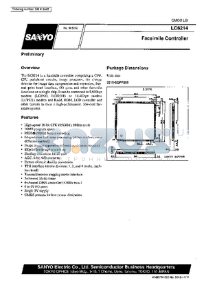 LC8214 datasheet - Facsimile Controller