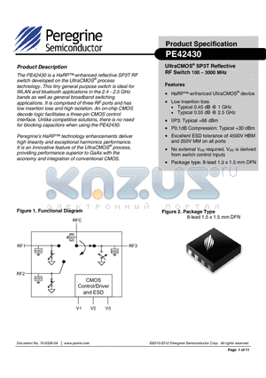 EK42430-01 datasheet - UltraCMOS SP3T Reflective