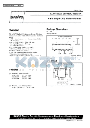 LC865024A datasheet - 8-Bit Single-Chip Microcontroller