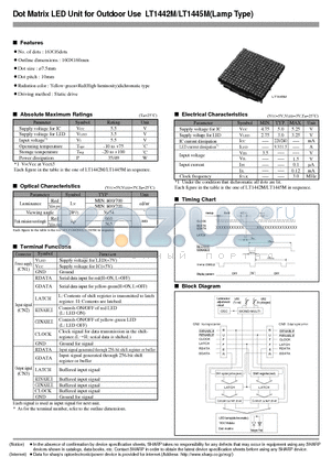 LT1442 datasheet - Dot Matrix LED Unit for Outdoor Use (Lamp Type)