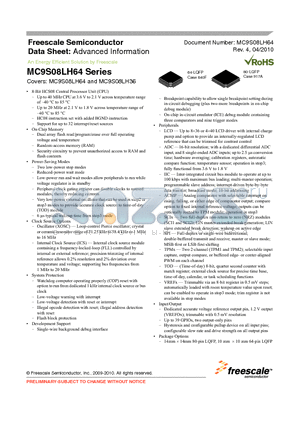 MC9S08LH36 datasheet - Advanced Information