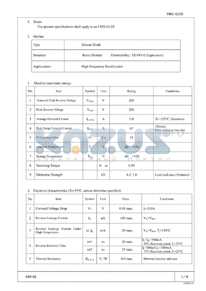 FMX-G12S datasheet - Silicon Diode