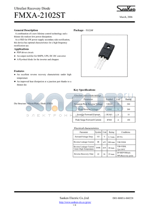 FMXA-2102ST datasheet - Ultrafast Recovery Diode