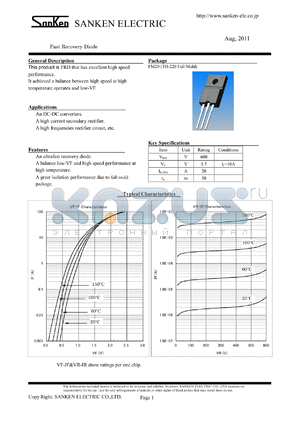 FMXS-2206S datasheet - Fast Recovery Diode