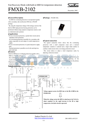 FMXB-2102 datasheet - Fast Recovery Diode with built-in SBD for temperature detection