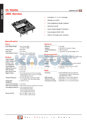 JBK1548S3V3 datasheet - DC-DC Power Supplies