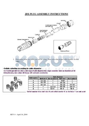 JBX0OUTLP09 datasheet - JBX PLUG ASSEMBLY INSTRUCTIONS