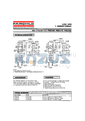 FND310 datasheet - HIGH EFFICIENCY RED