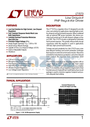 LT1573C datasheet - Low Dropout PNP Regulator Driver