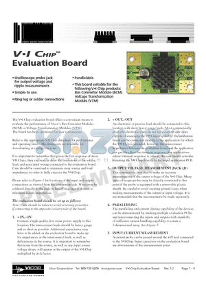 LCAS6-10-L datasheet - VI CHIP Evaluation Board