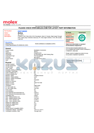 MM-B2500-R960-101 datasheet - 2.54mm (.100