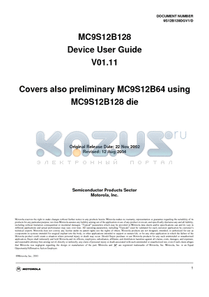 MC9S12B128MPV25 datasheet - microcontroller unit (MCU)