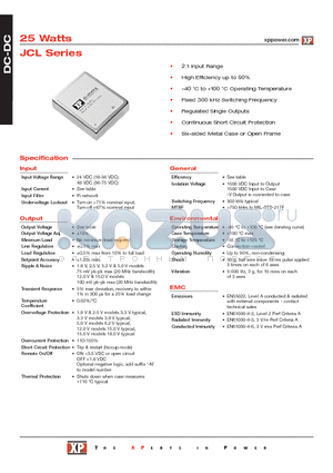 JCL2548S1V8 datasheet - DC-DC Power Supplies