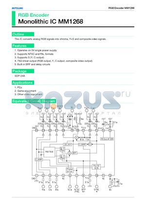 MM1268 datasheet - RGB Encoder