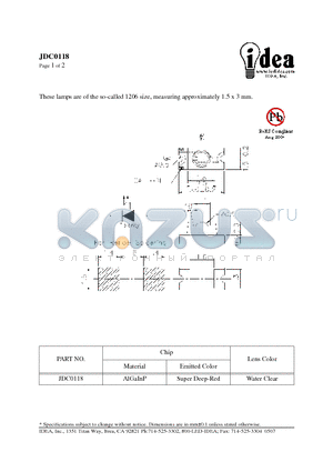 JDC0118 datasheet - LED LAMPS