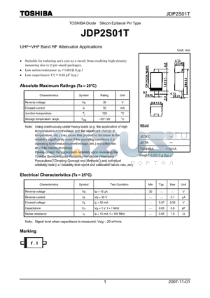 JDP2S01T_07 datasheet - UHF~VHF Band RF Attenuator Applications