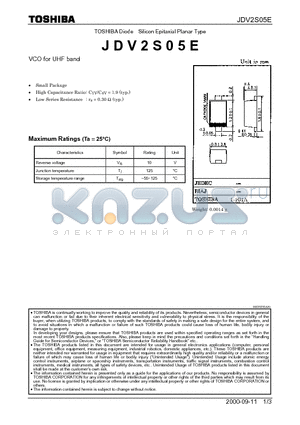 JDV2S05E datasheet - VCO for UHF band