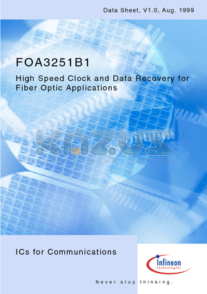 FOA3251B1 datasheet - High Speed Clock and Data Recovery for Fiber Optic Applications