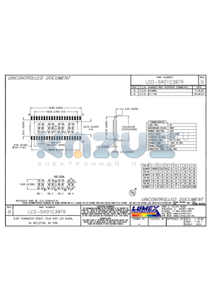 LCD-S401C39TR datasheet - FOUR DIGIT LCD GLASS