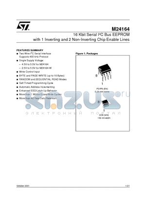 MM24164RMN1T datasheet - 16 Kbit Serial I2C BUS EEPROM