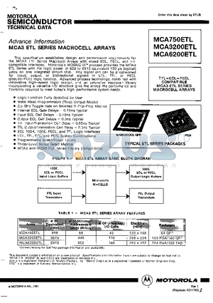 MCA6200ETL datasheet - MCA3 ETL SERIES MACROCELL ARRAYS