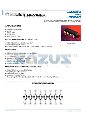 LCD24C datasheet - LOW CAPACITANCE TVS ARRAY