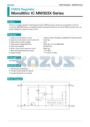 MM3031 datasheet - CMOS Regulator Monolithic IC MM303X Series