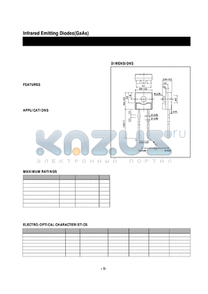 EL-23G datasheet - Infrared Emitting Diodes(GaAs)